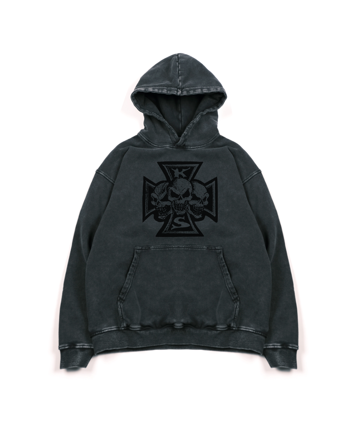 Kaveshop Skull Cross Hoodie(Dark Grey)