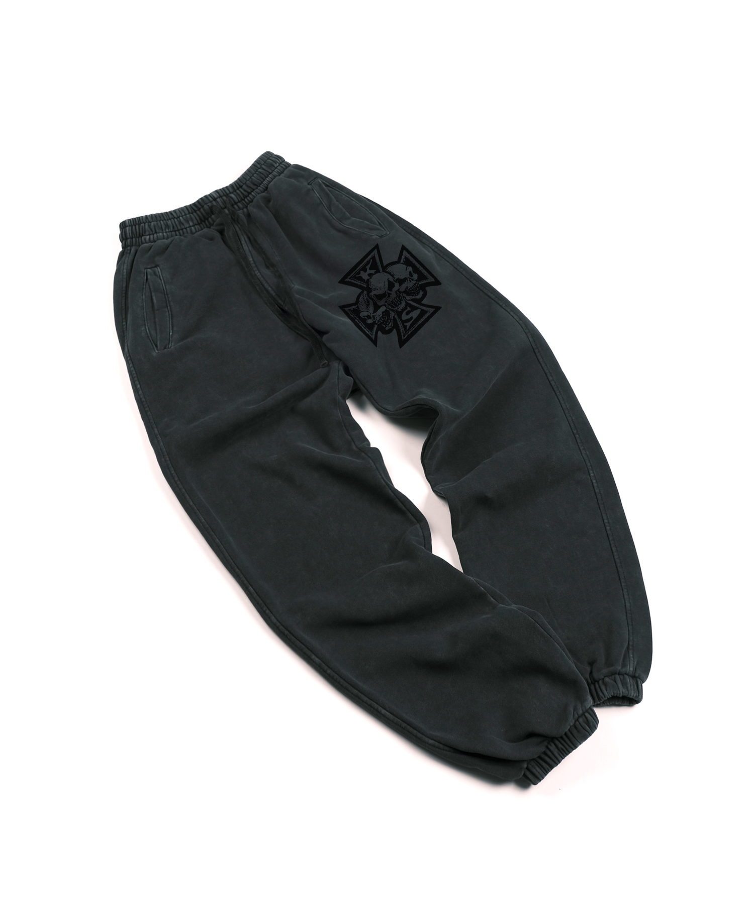 Kaveshop Skull Cross Sweatpants (Dark Grey)