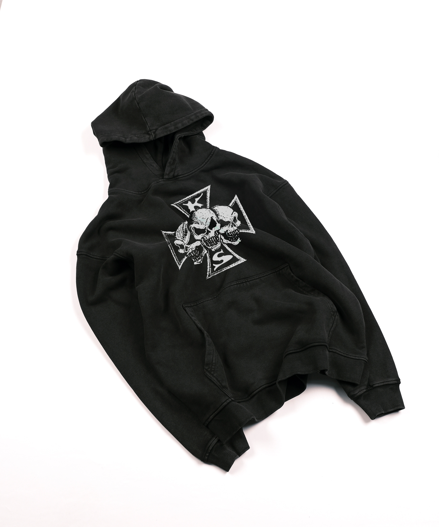 Kaveshop Skull Cross Hoodie(Dark Brown)