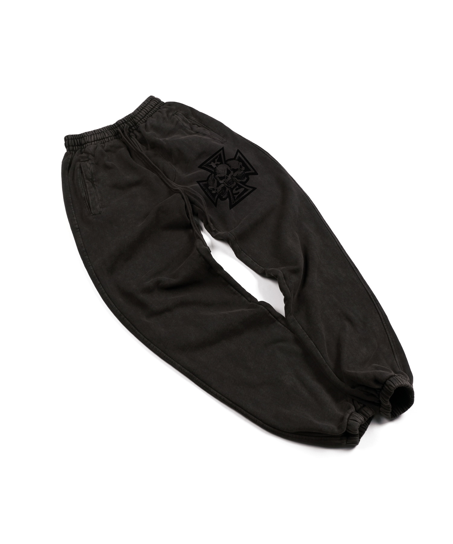 Kaveshop Skull Cross Sweatpants (Dark Brown)