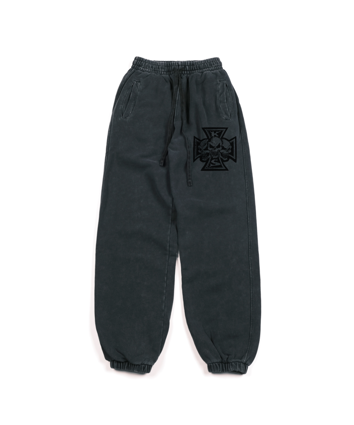 Kaveshop Skull Cross Sweatpants (Dark Grey)