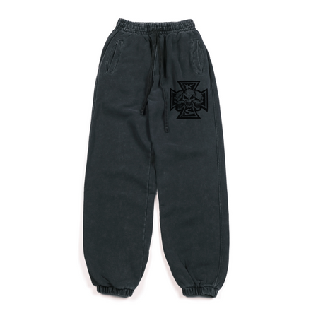 Kaveshop Skull Cross Sweatpants (Dark Grey)