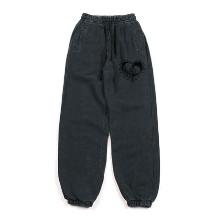 Broken Heart Sweatpants(Dark Grey)