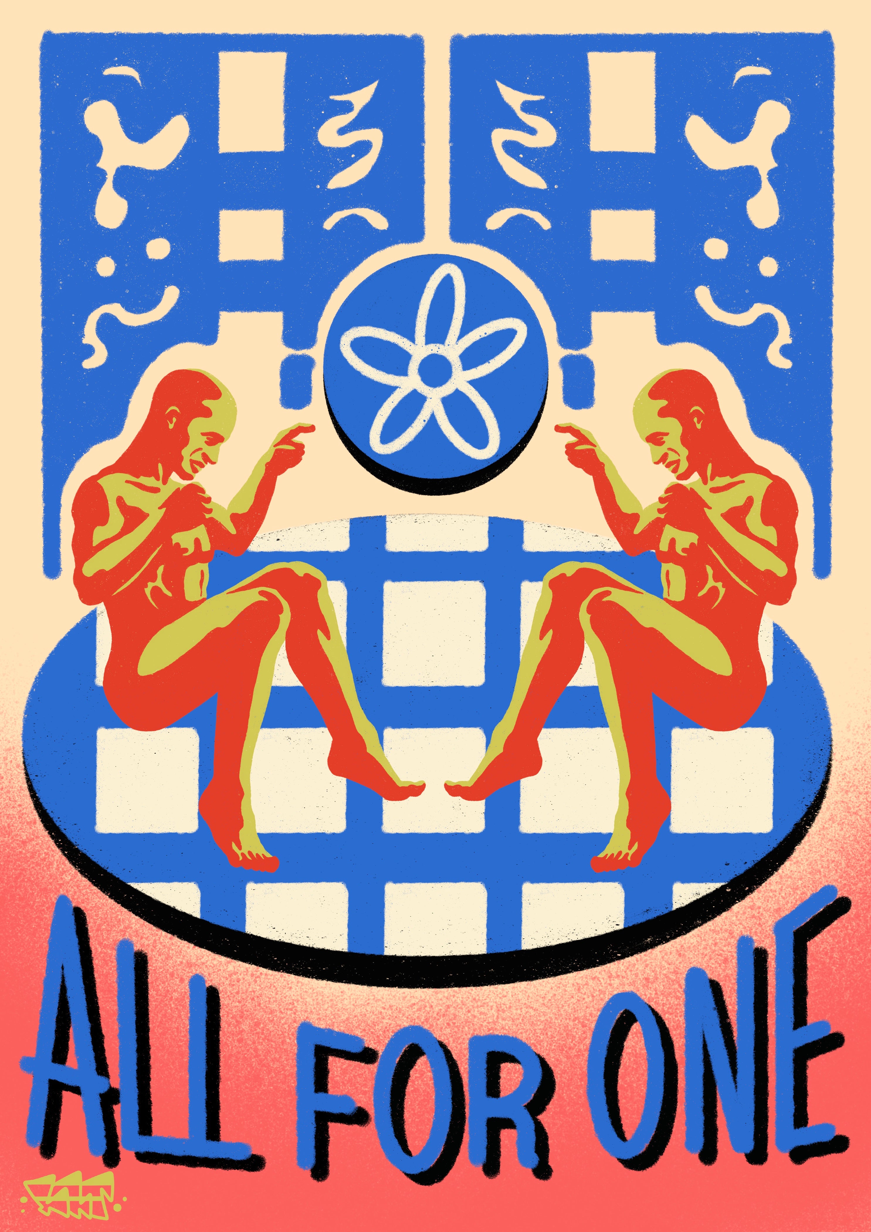 All For One Tee by Lowqual Theta