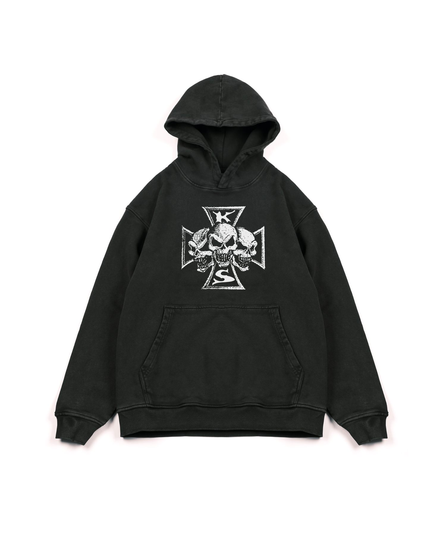 Kaveshop Skull Cross Hoodie(Dark Brown)